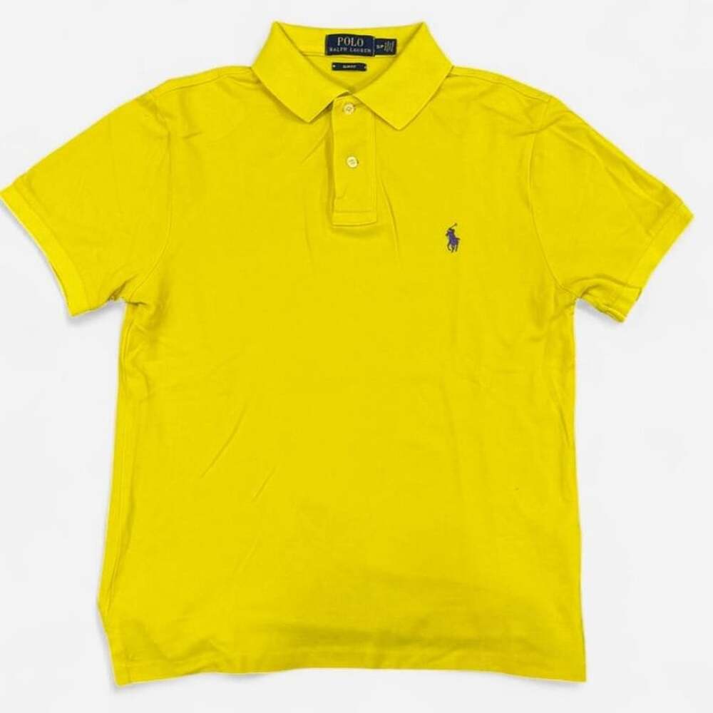 Polo Ralph Lauren Polo Shirt Size S Yellow Slim Fit